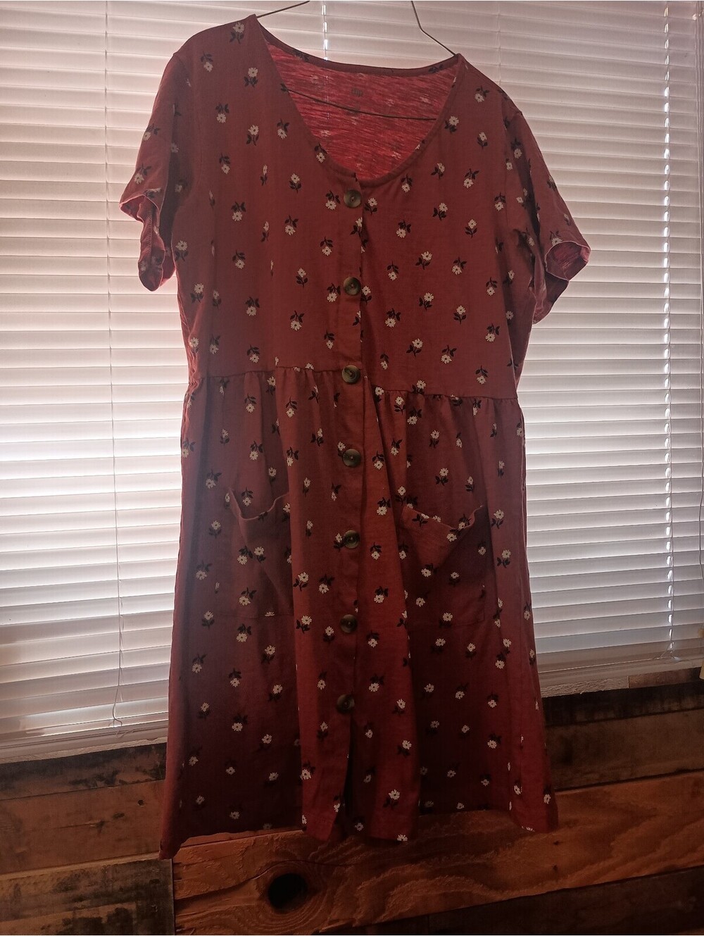 Dip brand short sleeve babydoll dress women's size L